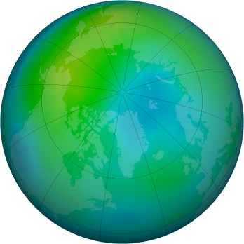 Arctic ozone map for 10